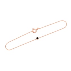 Minimalistisches Armband aus Gold mit schwarzem Diamanten Bonato