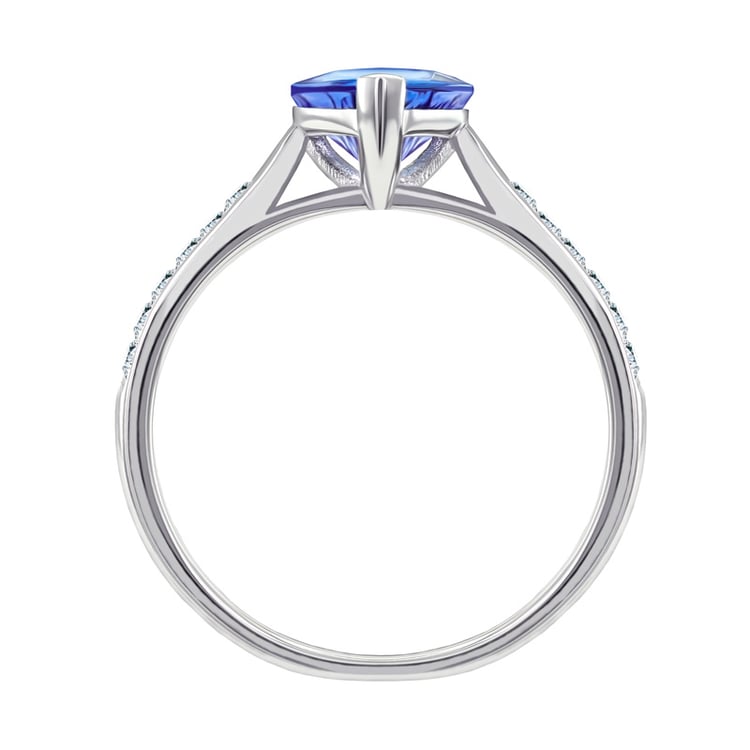 Tansanit Diamantring in Platina 9474