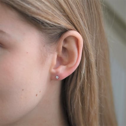 Minimalistische Ohrstecker mit Moissaniten Catarina