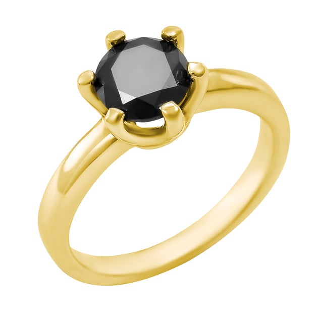 Mystischer Verlobungsring mit schwarzem Diamant 1ct Mukti 59378