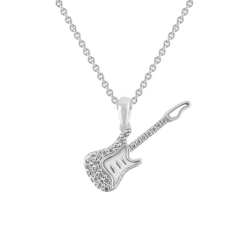 Anhänger mit Lab Grown Diamanten in Form einer Gitarre Amie