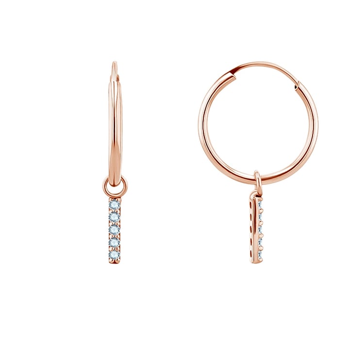 Goldene Hängeohrringe mit blauen Topasen Elaine 123958