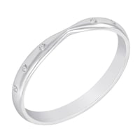 Enger Eternity Platinring mit 1mm Diamanten Toskani