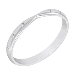 Enger Eternity Platinring mit 1mm Diamanten Toskani