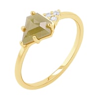 Ring mit fünfeckigem Salt and Pepper Diamant Emilija