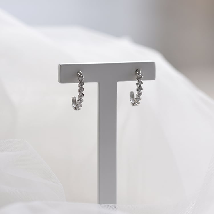 Elegante Creolen aus Gold 585 mit Diamanten Jomol 58353