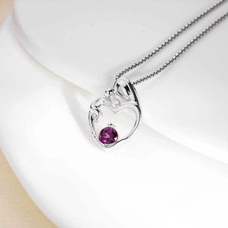 Anhänger Mutter und Kind mit Granat und Diamant Ella 151083