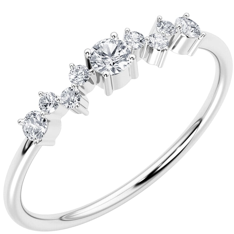 Cluster Ring mit funkelnden Lab Grown Diamanten Percy