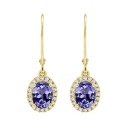 Ohrringe mit Tansaniten und Diamanten Caty