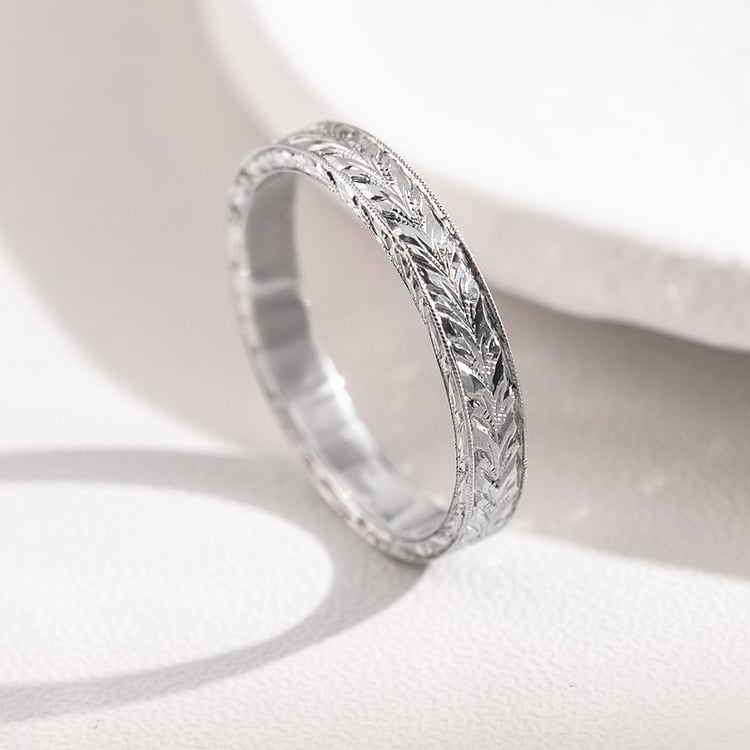 Vintage Eheringe in Platin Hannu 157886