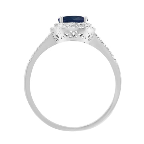Goldener Ring mit Saphir und Diamanten Danae