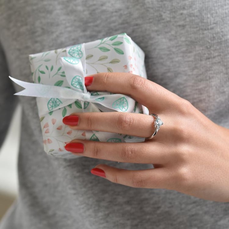 Aquamarinring aus Gold 42769