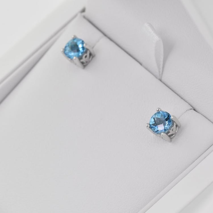 Silberne 2.00ct Ohrringe mit Topasen Drary 7018