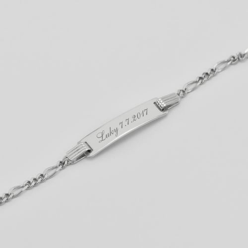 Kinderarmband aus Silber mit Gravur Ihrer Wahl Casay