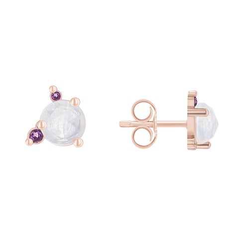 Ohrringe mit Mondstein, Amethyst und Saphir Turgay