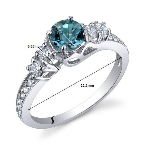 Romantischer Silberring mit London Topas Tereza 8071