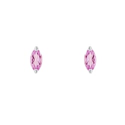 Minimalistische Silberohrringe mit rosa Amethysten Andine
