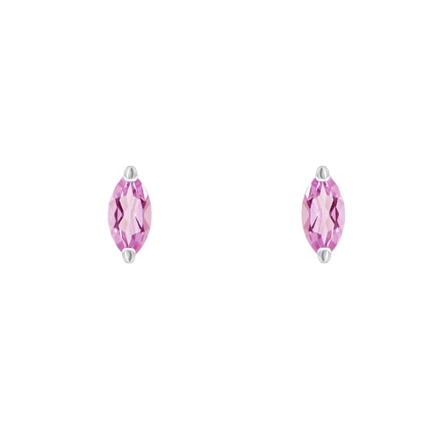 Minimalistische Silberohrringe mit rosa Amethysten Andine