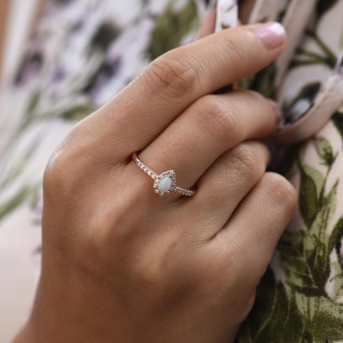 Goldring mit Opal und Diamanten Kezia