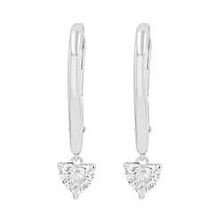 Silberne Herz-Ohrringe mit 0.25ct Lab Grown Diamanten Lola
