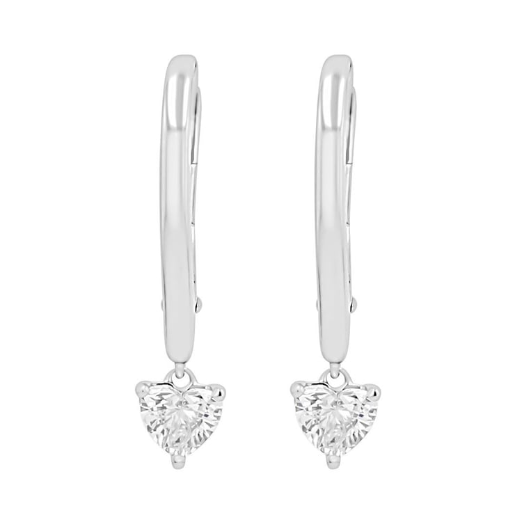 Silberne Herz-Ohrringe mit 0.25ct Lab Grown Diamanten Lola