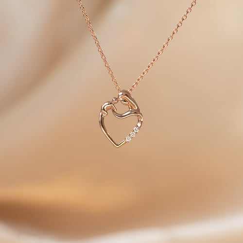 Anhänger Mutter und Kind mit Lab Grown Diamanten Eisa