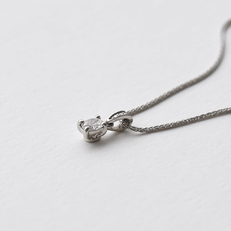 Platinkette mit 0.3ct GIA zertifiziertem Diamant Juniper 72936