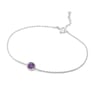 Silbernes Armband mit Amethyst Arleth