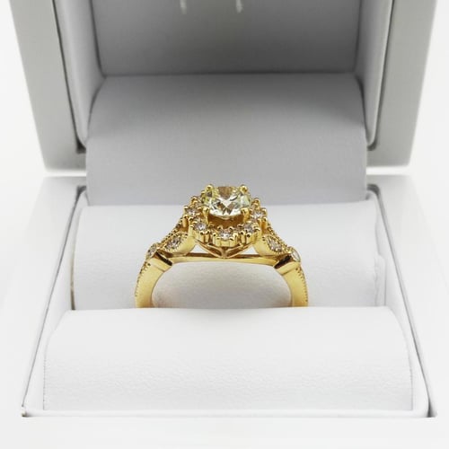 Vintage Ringset aus Gold mit eingefassten Diamanten Jill