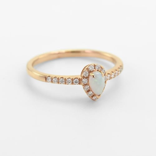 Goldring mit Opal und Diamanten Kezia