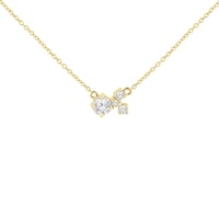 Silberne Cluster Kette mit Moissanit und Lab Grown Diamanten Millie