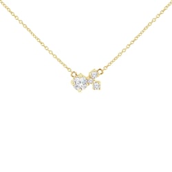 Silberne Cluster Kette mit Moissanit und Lab Grown Diamanten Millie