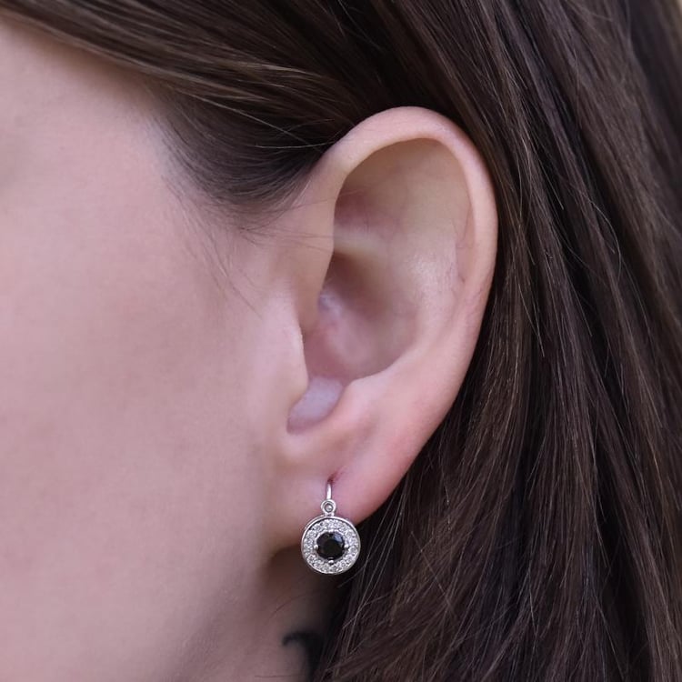 Ohrringe aus Gold mit schwarzen Diamanten 11246