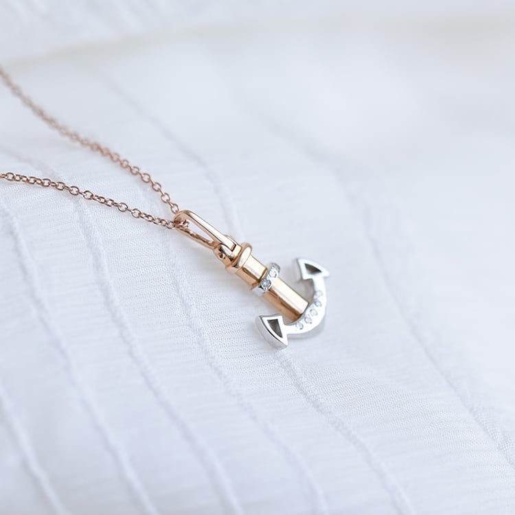 Goldkette mit Anker 63983