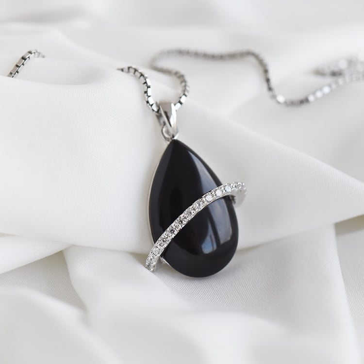 Anhänger aus Silber mit Onyx Rosica 90745