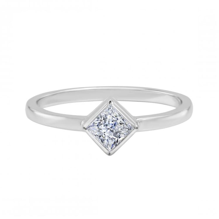 Ringset aus Gold mit Diamant im Princess-Schliff Ralyh 25991