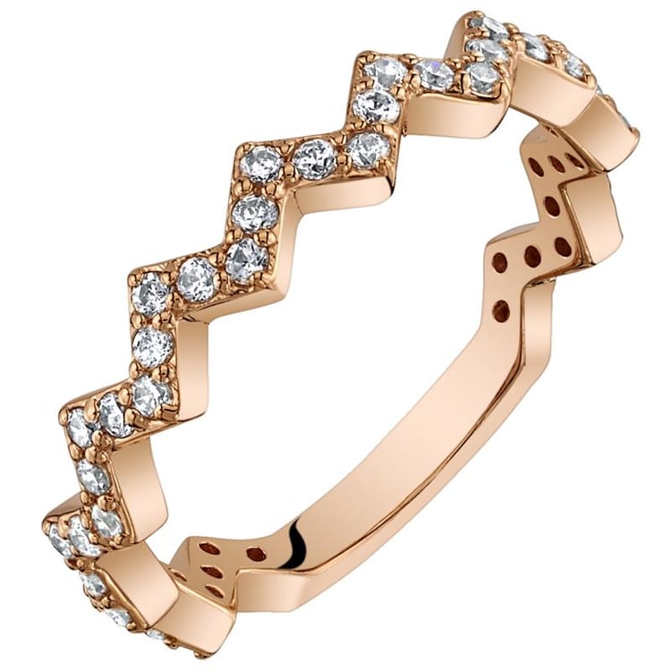 Vergoldeter Ring mit Zirkonia Stacy