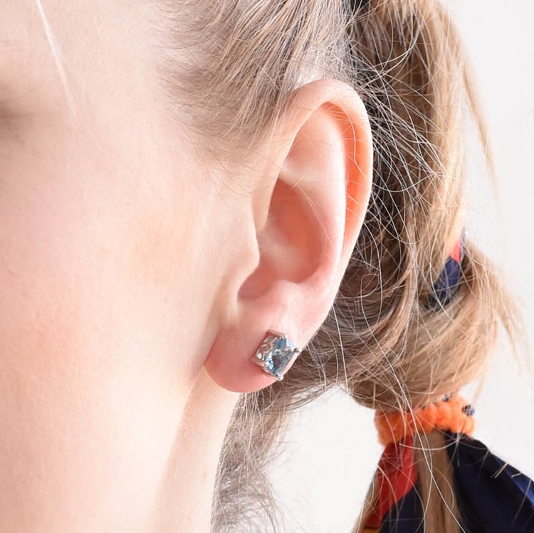 Silberne Ohrringe mit Olivinen Medini 96439