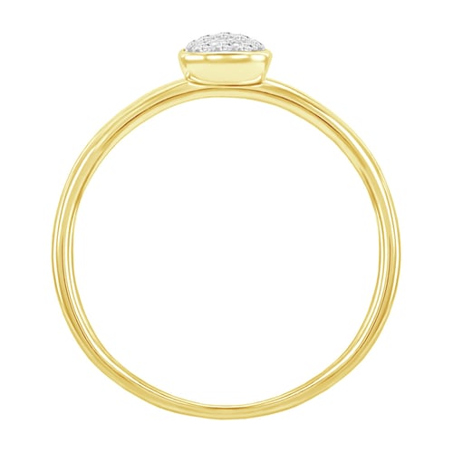 Goldring mit Tropfen voller Diamanten Lestia