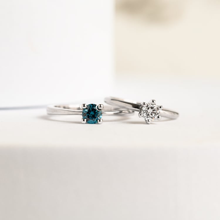 Verlobungsring mit blauem 0.384ct CGL zertifiziertem Diamanten Enemie 143877