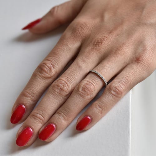 Halb-Eternity Ring aus Platin mit 1.25mm Diamanten Adva
