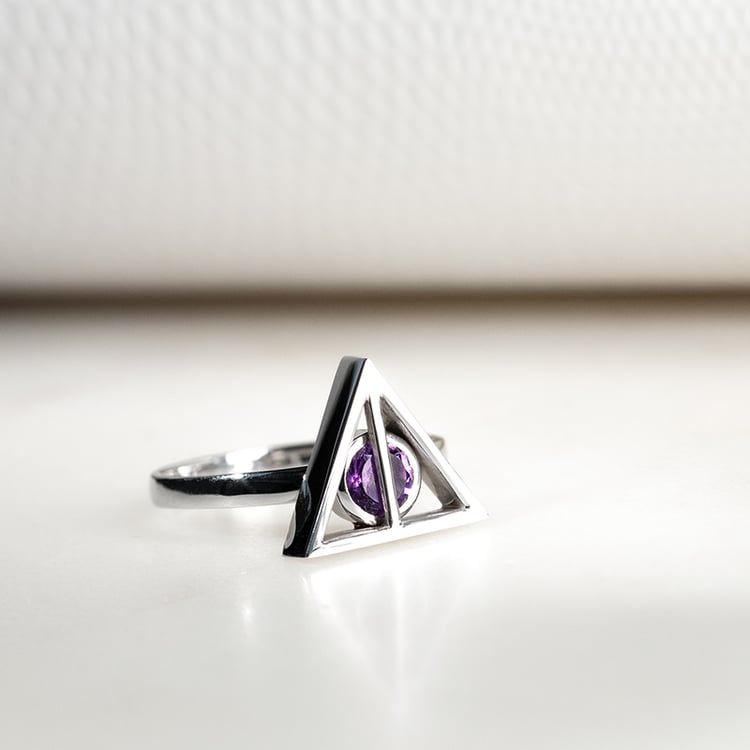Magischer Goldring mit Amethyst Harry Potter 133826