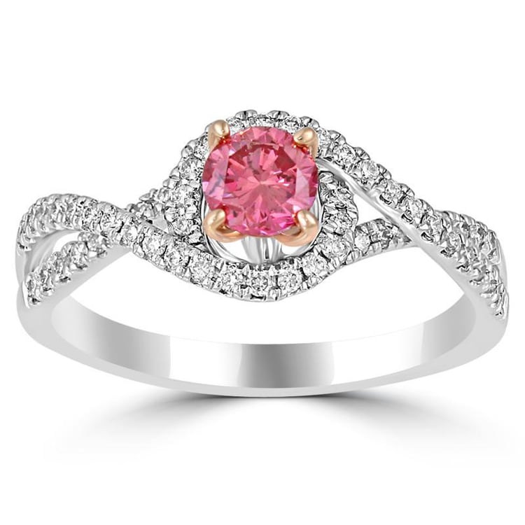 Verlobungsring mit einem zertifizierten Fancy Pink Lab Grown Diamanten Shirley 11308