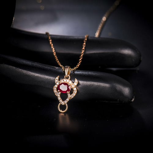 Anhänger mit Rubin im Sternzeichen Stier mit Diamant Toro
