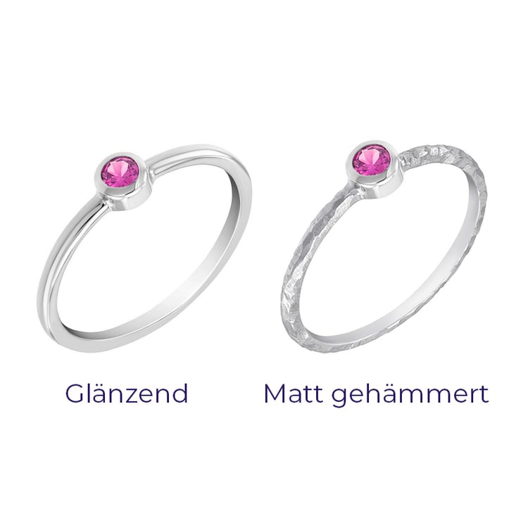 Minimalistischer Ring aus Gold mit rosa Saphir Emilien 101744