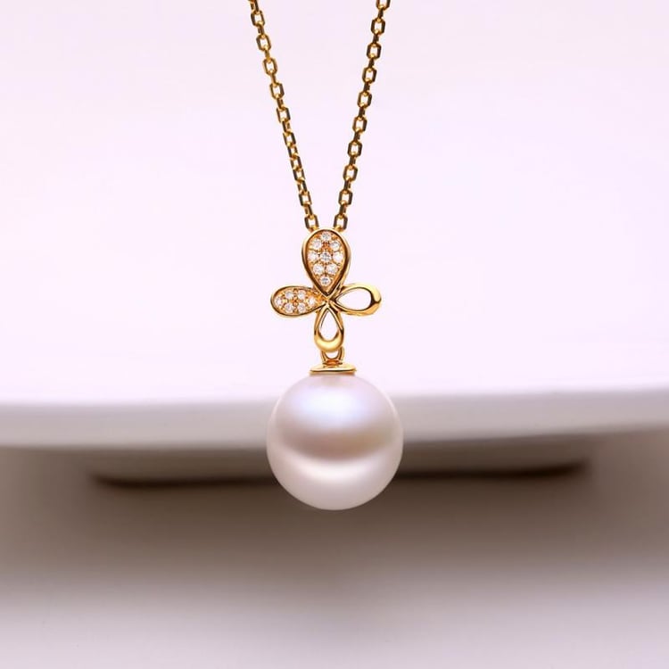 Anhänger mit 12-13mm Perle und Diamanten Maire 12841