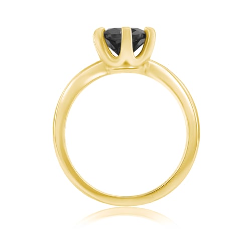 Mystischer Verlobungsring mit schwarzem Diamant 1ct Mukti