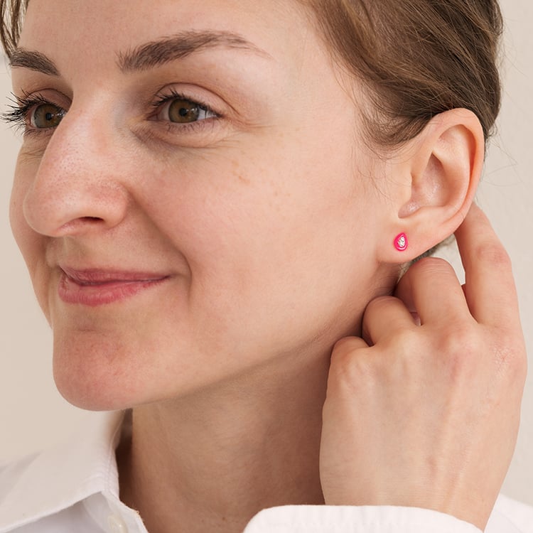 Ohrstecker aus Keramik mit Lab Grown Diamanten Melina 121882