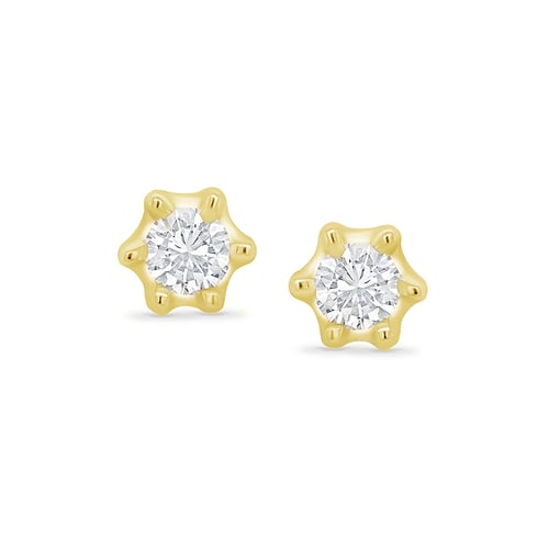 Diamantohrringe mit sechs Krappen Catarina