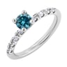 Verlobungsring mit blauem Diamant Megha